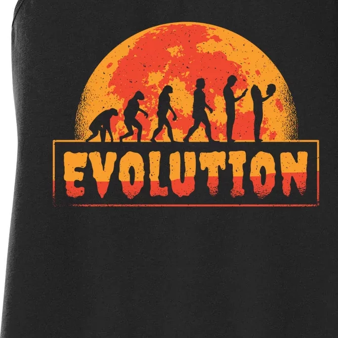 Creepy Evolution Halloween Women's Racerback Tank