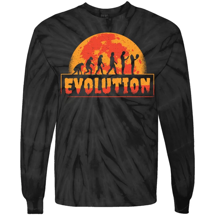 Creepy Evolution Halloween Tie-Dye Long Sleeve Shirt