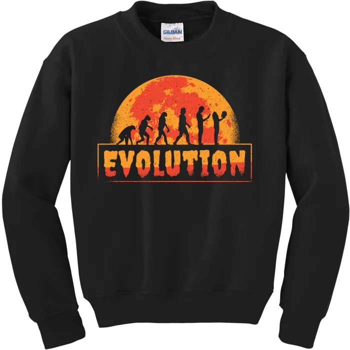 Creepy Evolution Halloween Kids Sweatshirt