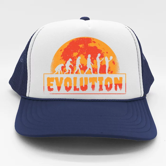 Creepy Evolution Halloween Trucker Hat