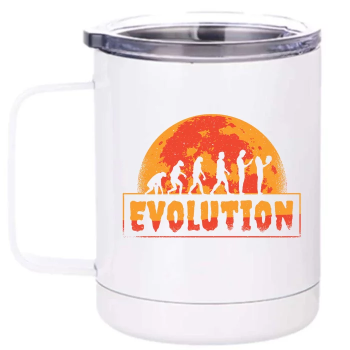 Creepy Evolution Halloween Front & Back 12oz Stainless Steel Tumbler Cup