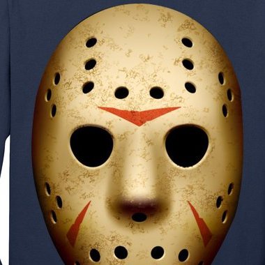 Creepy Goalie Hockey Halloween Mask Long Sleeve Shirt