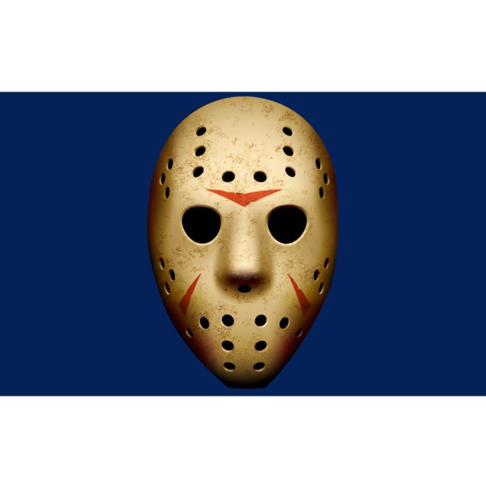 Creepy Goalie Hockey Halloween Mask Bumper Sticker