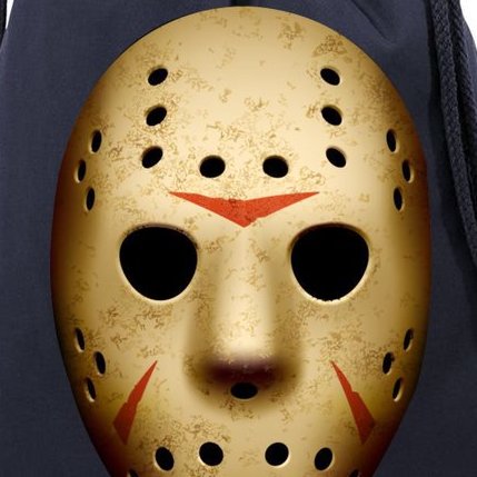Creepy Goalie Hockey Halloween Mask Drawstring Bag