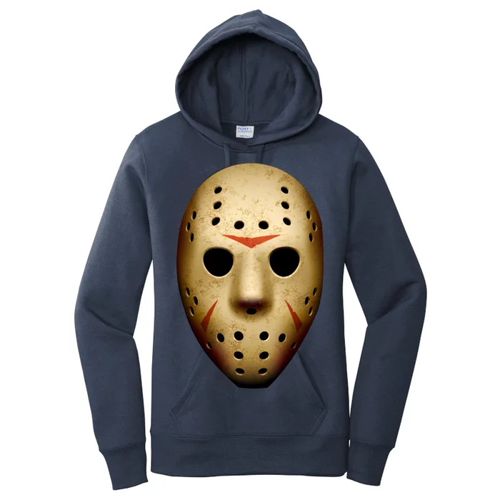 Creepy Goalie Hockey Halloween Mask Women's Pullover Hoodie