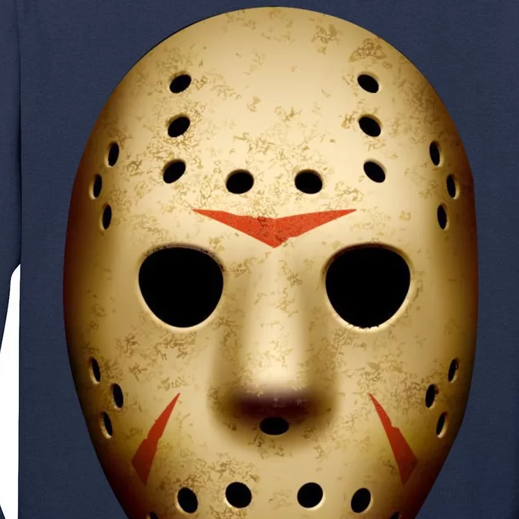 Creepy Goalie Hockey Halloween Mask Tall Long Sleeve T-Shirt