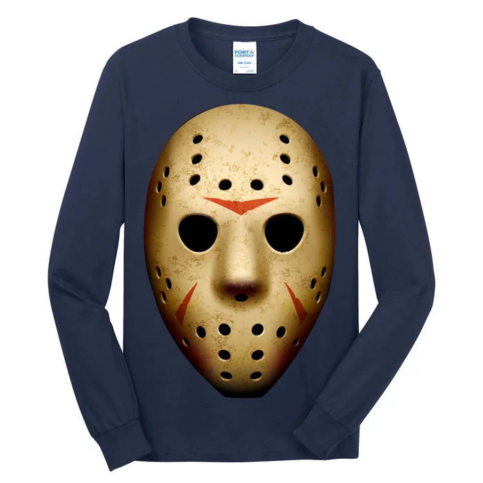 Creepy Goalie Hockey Halloween Mask Tall Long Sleeve T-Shirt