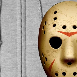 Creepy Goalie Hockey Halloween Mask Full Zip Hoodie