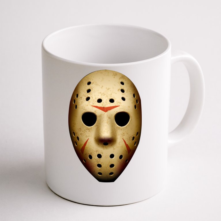 Creepy Goalie Hockey Halloween Mask Coffee Mug