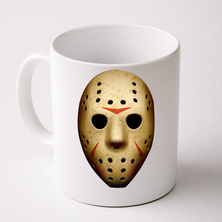 Creepy Goalie Hockey Halloween Mask Coffee Mug