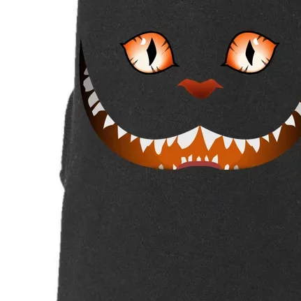 Creepy Halloween Cat Face Doggie 3-End Fleece Hoodie