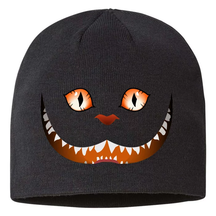 Creepy Halloween Cat Face 8 1/2in Sustainable Knit Beanie