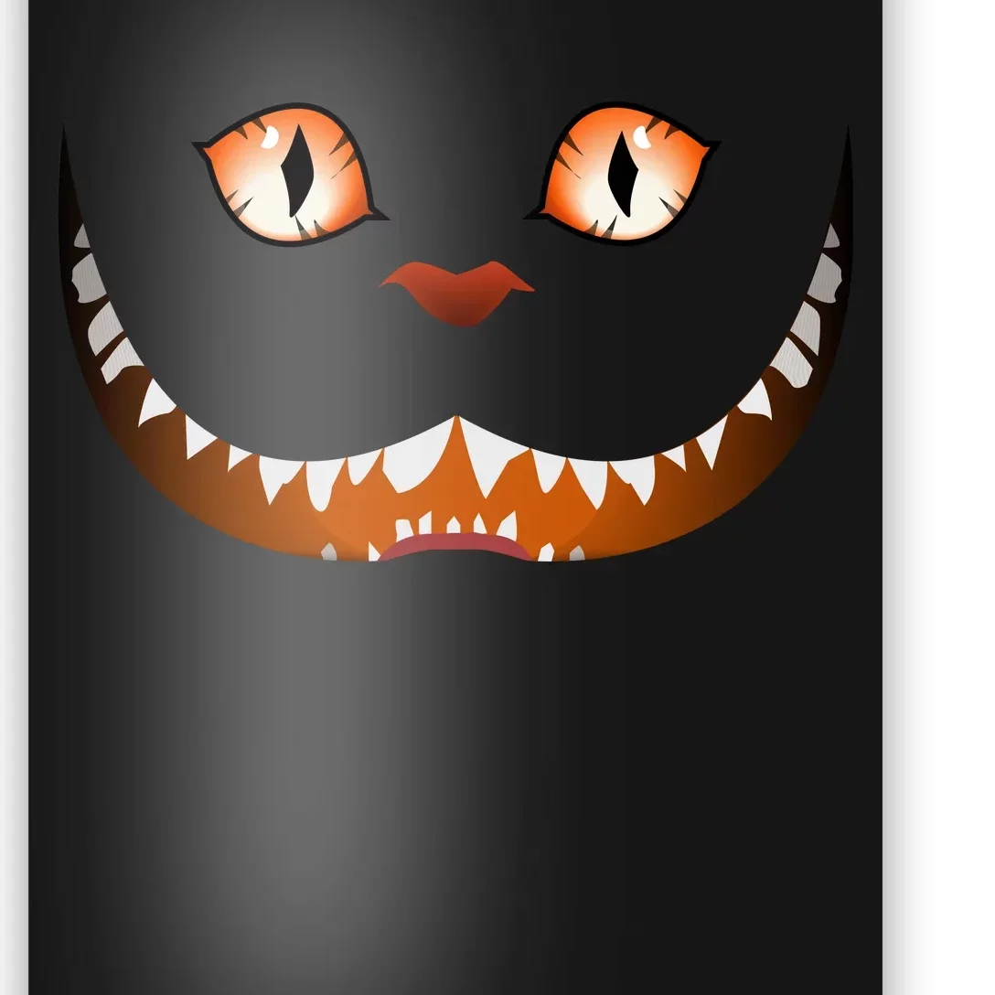 Creepy Halloween Cat Face Poster