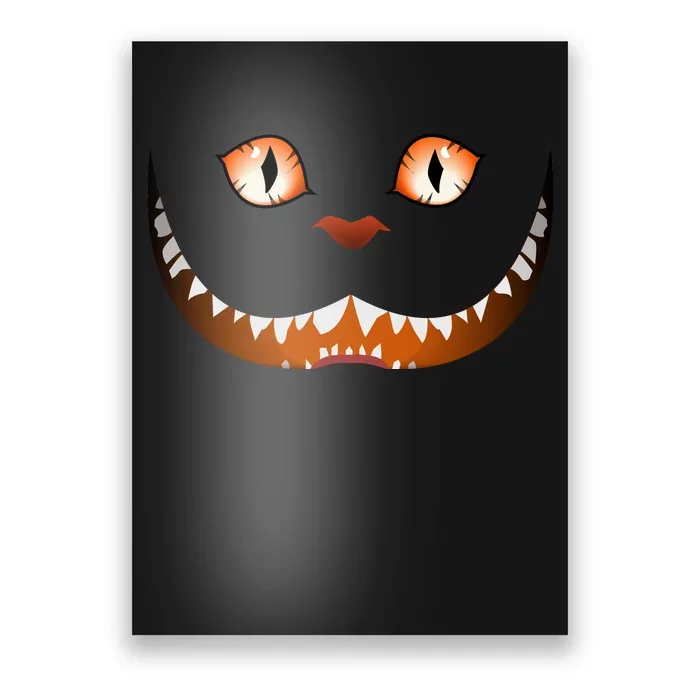 Creepy Halloween Cat Face Poster