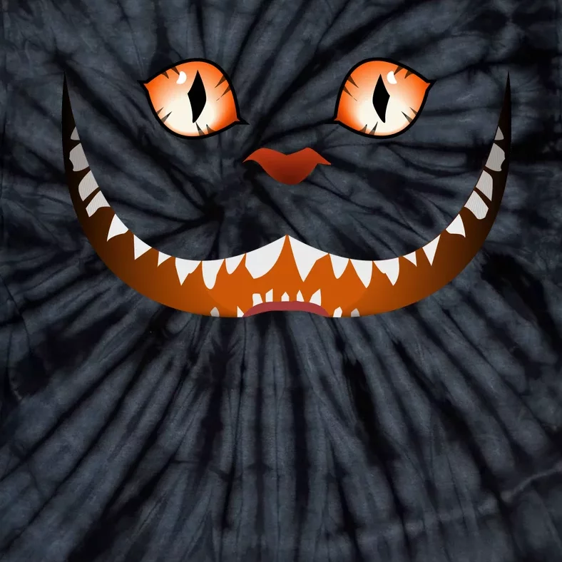 Creepy Halloween Cat Face Tie-Dye T-Shirt