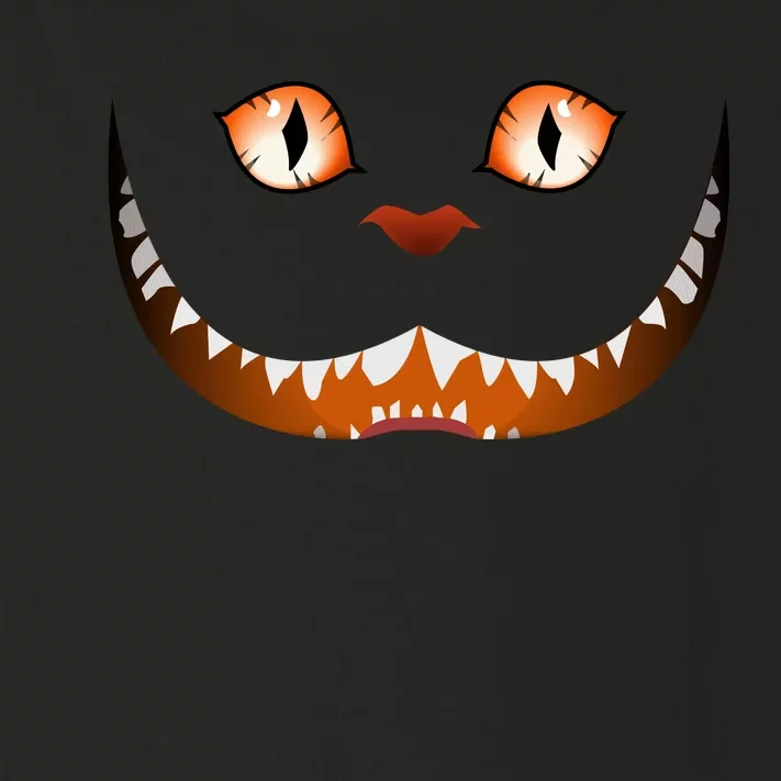 Creepy Halloween Cat Face Toddler Long Sleeve Shirt