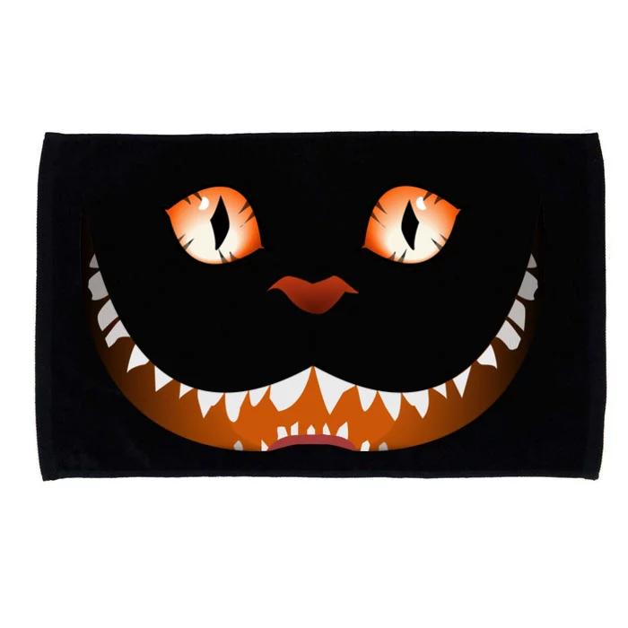 Creepy Halloween Cat Face Microfiber Hand Towel