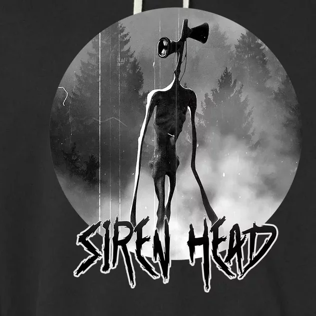 Creepy Siren Head Horror Garment-Dyed Fleece Hoodie