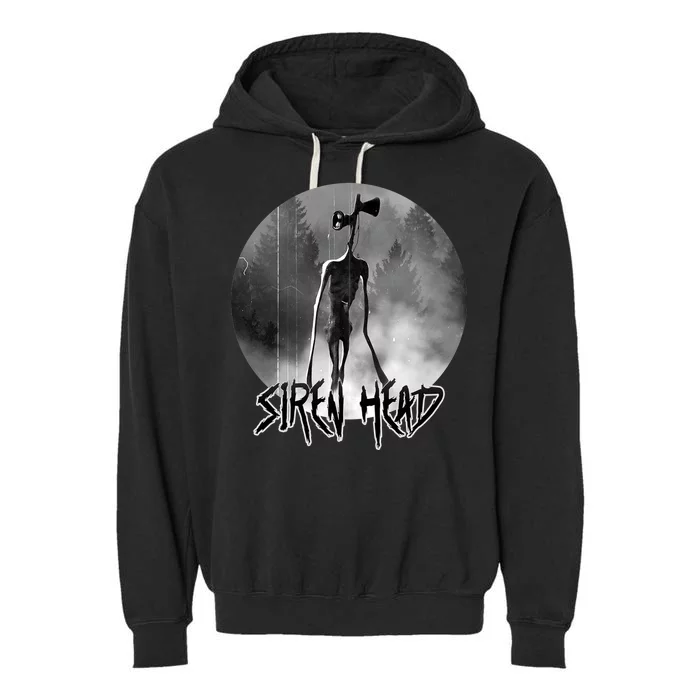 Creepy Siren Head Horror Garment-Dyed Fleece Hoodie