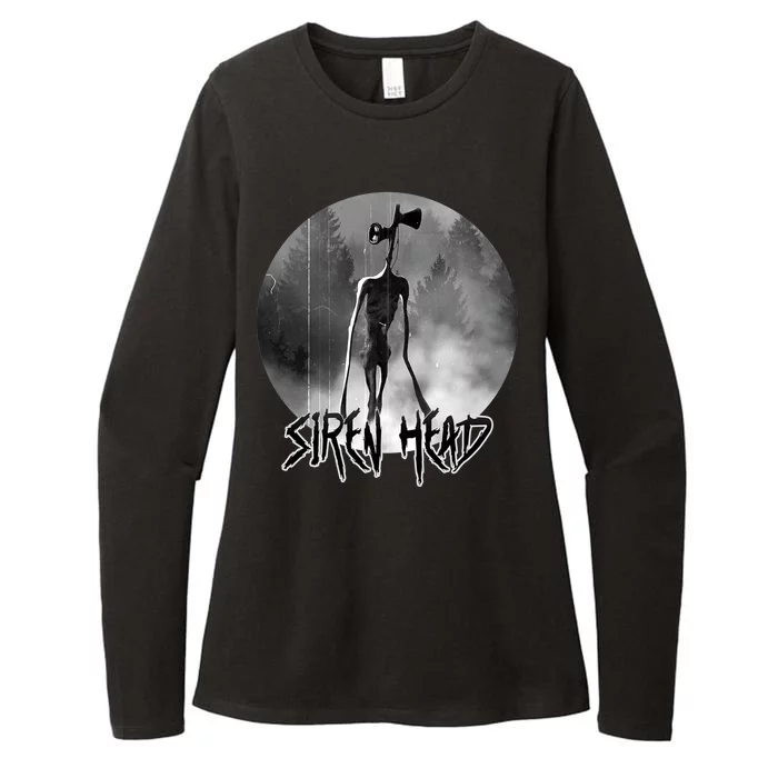 Creepy Siren Head Horror Womens CVC Long Sleeve Shirt