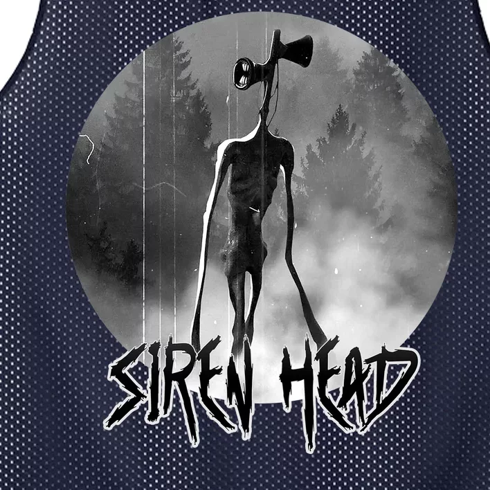 Creepy Siren Head Horror Mesh Reversible Basketball Jersey Tank