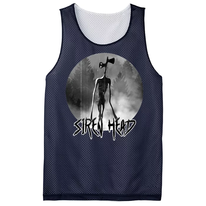 Creepy Siren Head Horror Mesh Reversible Basketball Jersey Tank