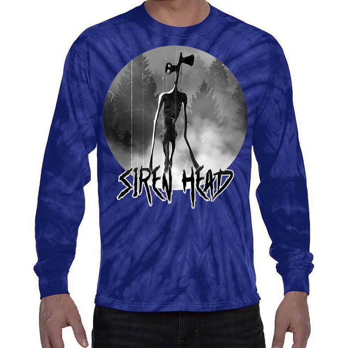 Creepy Siren Head Horror Tie-Dye Long Sleeve Shirt