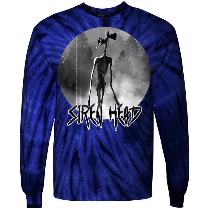 Creepy Siren Head Horror Tie-Dye Long Sleeve Shirt