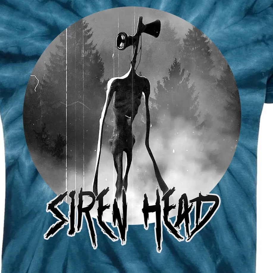 Creepy Siren Head Horror Kids Tie-Dye T-Shirt