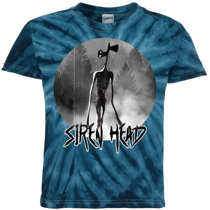 Creepy Siren Head Horror Kids Tie-Dye T-Shirt