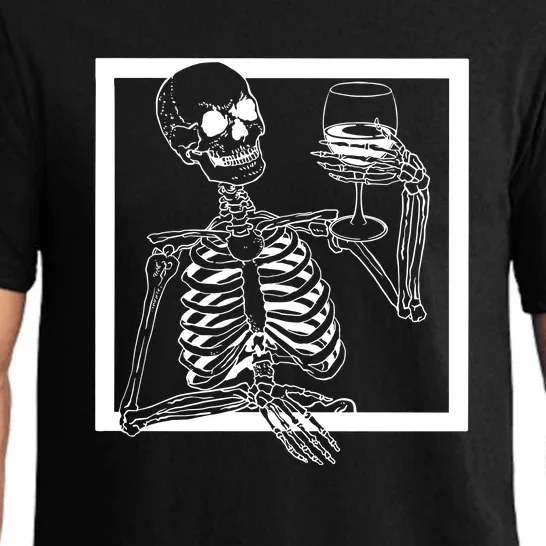 Creepy Skeleton Wine Pajama Set