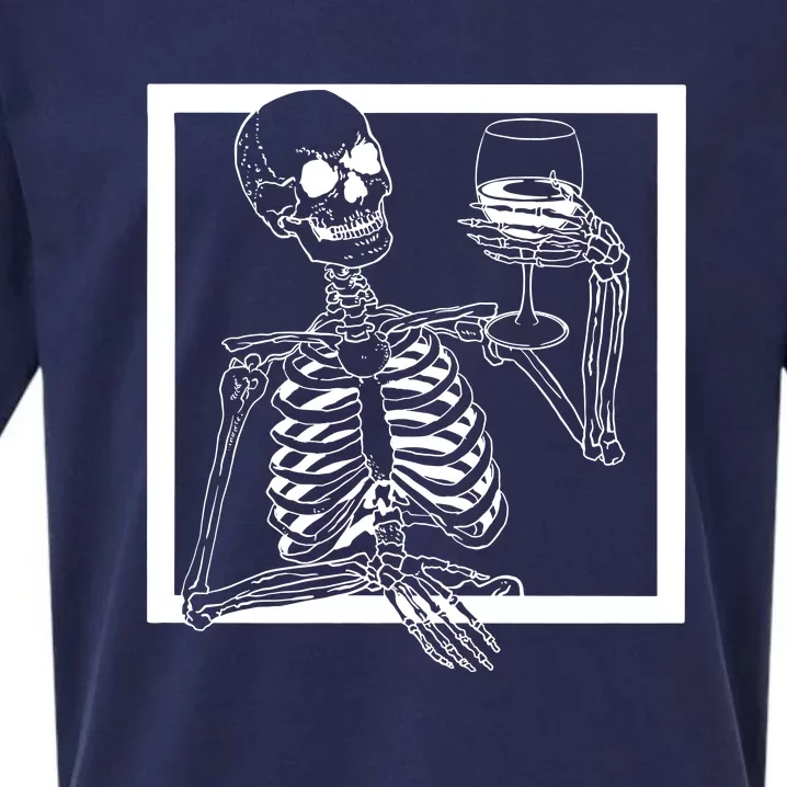 Creepy Skeleton Wine Sueded Cloud Jersey T-Shirt