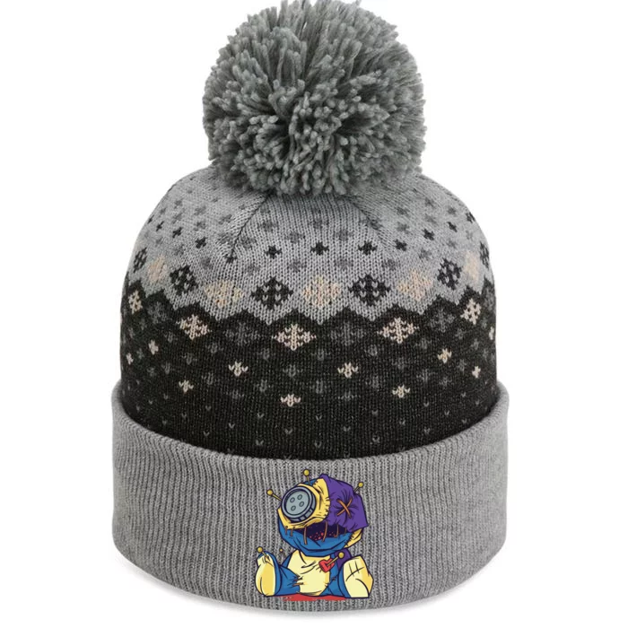 Creepy Voodoo Doll The Baniff Cuffed Pom Beanie