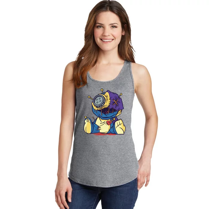 Creepy Voodoo Doll Ladies Essential Tank