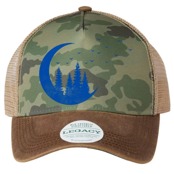 Crescent Moon Flocking Birds Legacy Tie Dye Trucker Hat