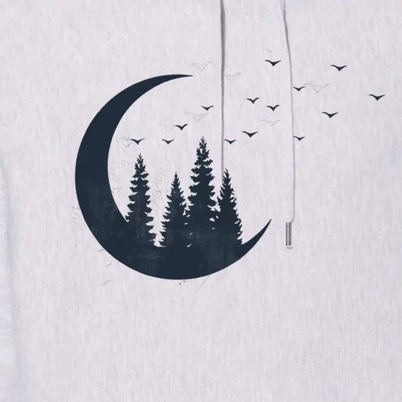 Crescent Moon Flocking Birds Premium Hoodie