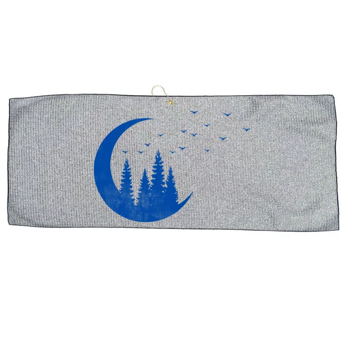 Crescent Moon Flocking Birds Large Microfiber Waffle Golf Towel