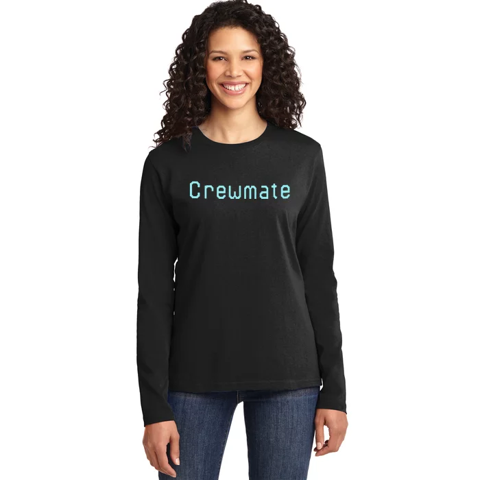 Crewmate Meme Among Us Ladies Long Sleeve Shirt