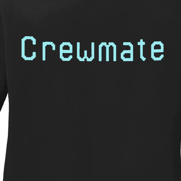 Crewmate Meme Among Us Ladies Long Sleeve Shirt