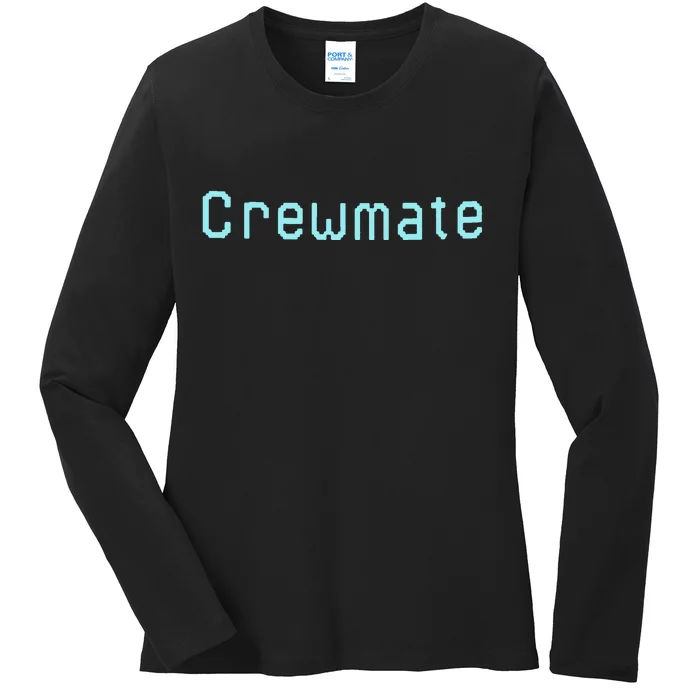 Crewmate Meme Among Us Ladies Long Sleeve Shirt