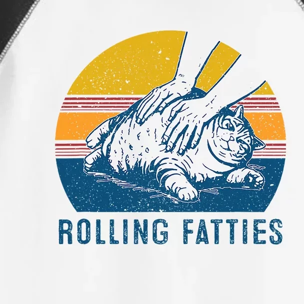 Cat Rolling Fatties Funny Toddler Fine Jersey T-Shirt