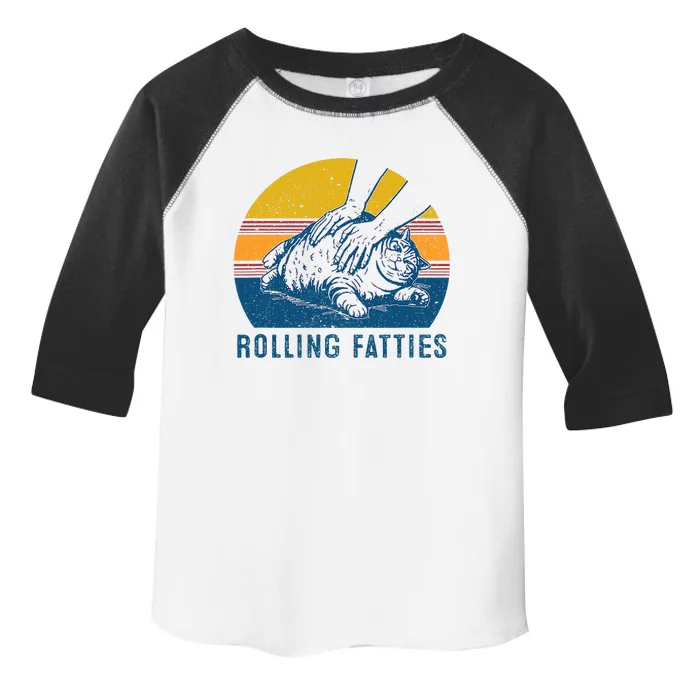 Cat Rolling Fatties Funny Toddler Fine Jersey T-Shirt