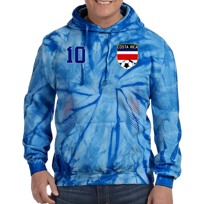 Costa Rica Flag Costa Rican Pride Lovers Tie Dye Hoodie