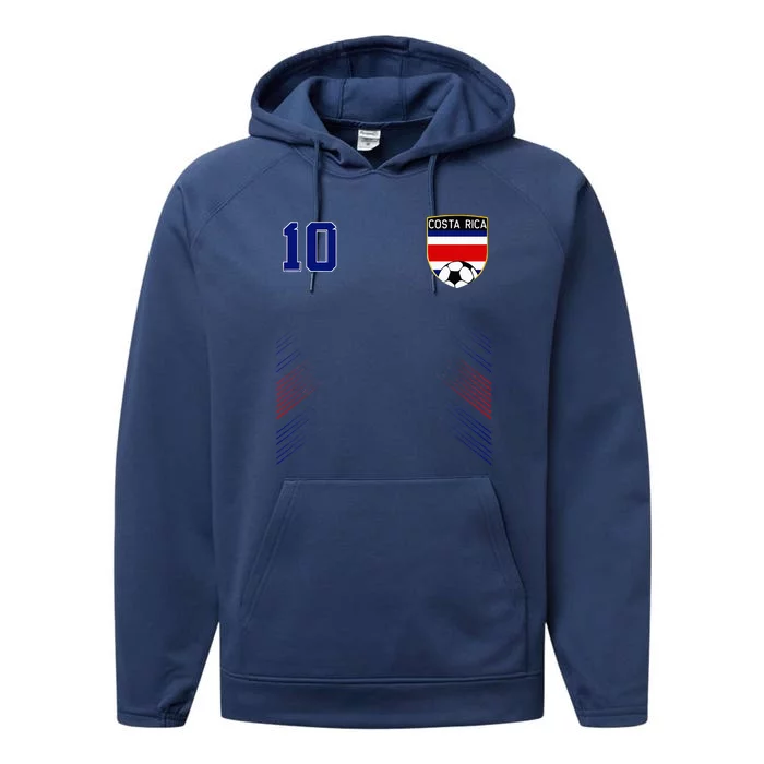 Costa Rica Flag Costa Rican Pride Lovers Performance Fleece Hoodie