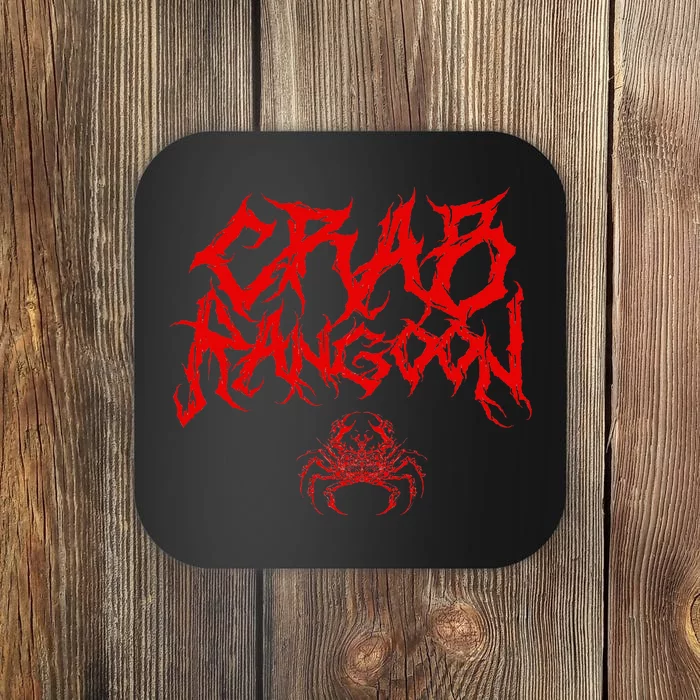 Crab Rangoon Funny Chinese Food Heavy Metal Band Goth Coaster