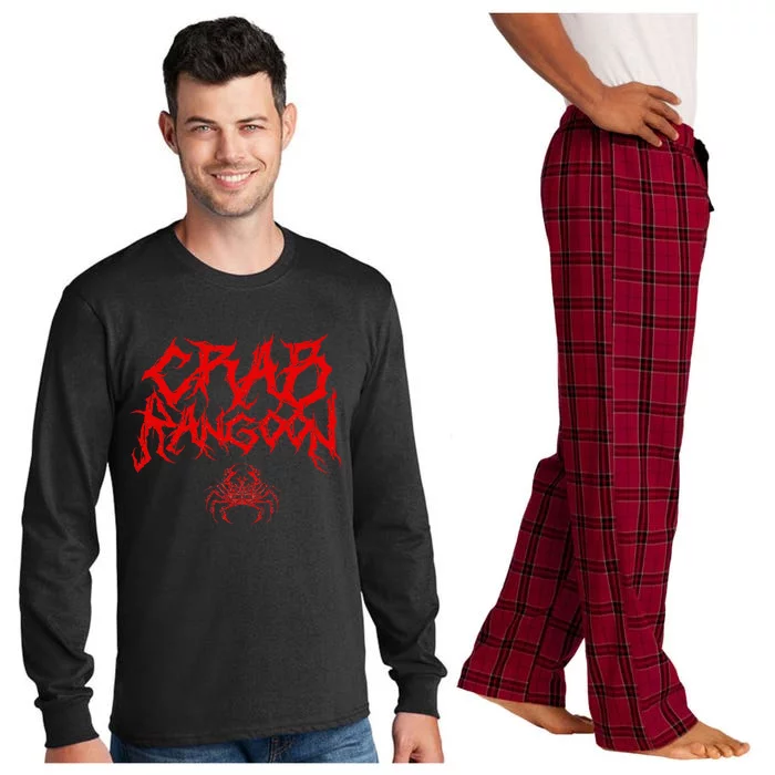 Crab Rangoon Funny Chinese Food Heavy Metal Band Goth Long Sleeve Pajama Set