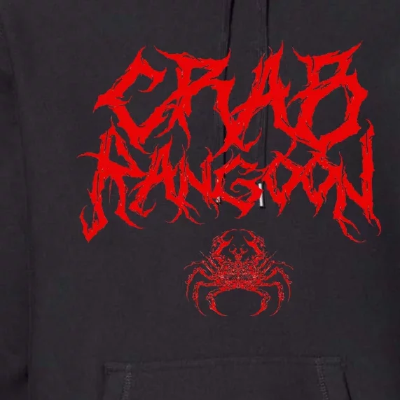 Crab Rangoon Funny Chinese Food Heavy Metal Band Goth Premium Hoodie