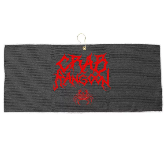 Crab Rangoon Funny Chinese Food Heavy Metal Band Goth Large Microfiber Waffle Golf Towel