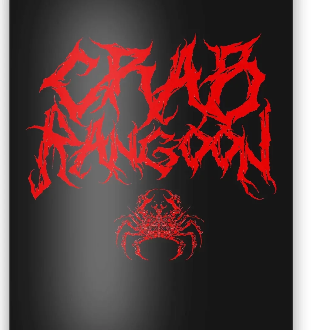 Crab Rangoon Funny Chinese Food Heavy Metal Band Goth Poster