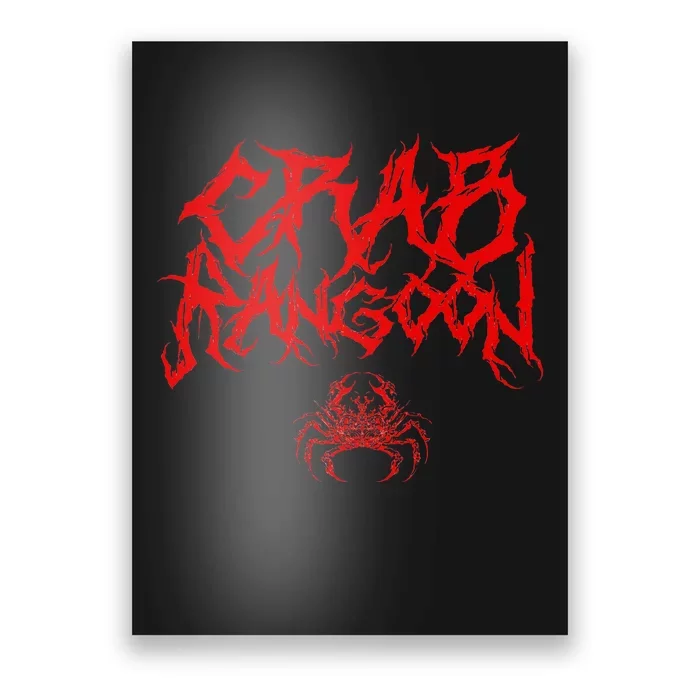 Crab Rangoon Funny Chinese Food Heavy Metal Band Goth Poster